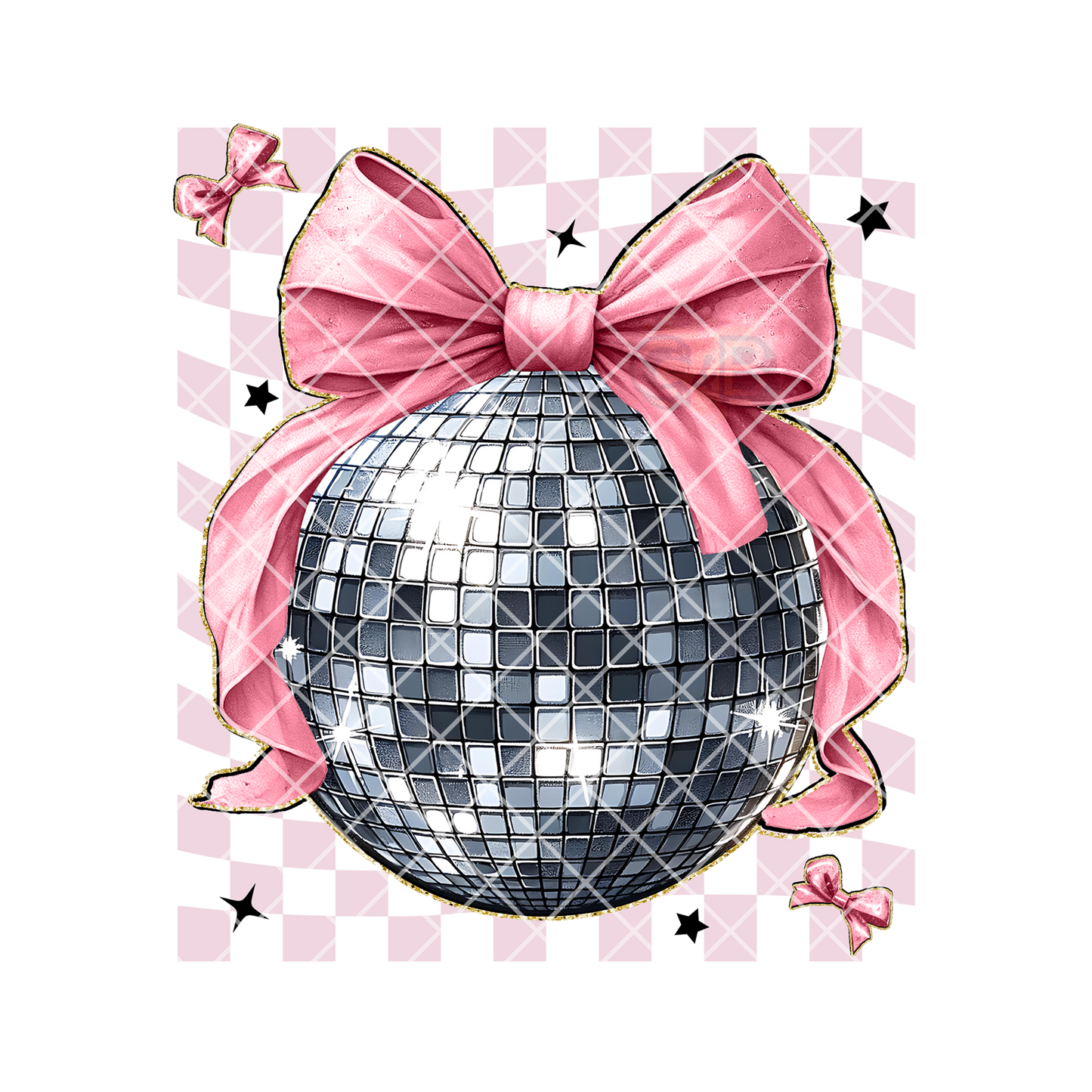 Large disco ball with pink bow T Shirt