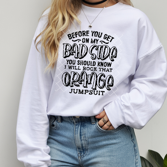 Bad Side Rocking Orange - Premium Graphic T-Shirt for Casual Wear