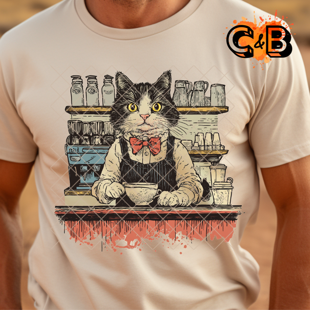 Cat bartender PNG