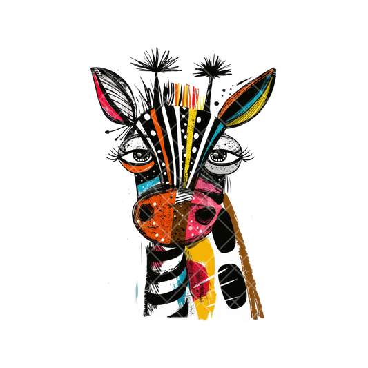 Zebra Art Painting PNG