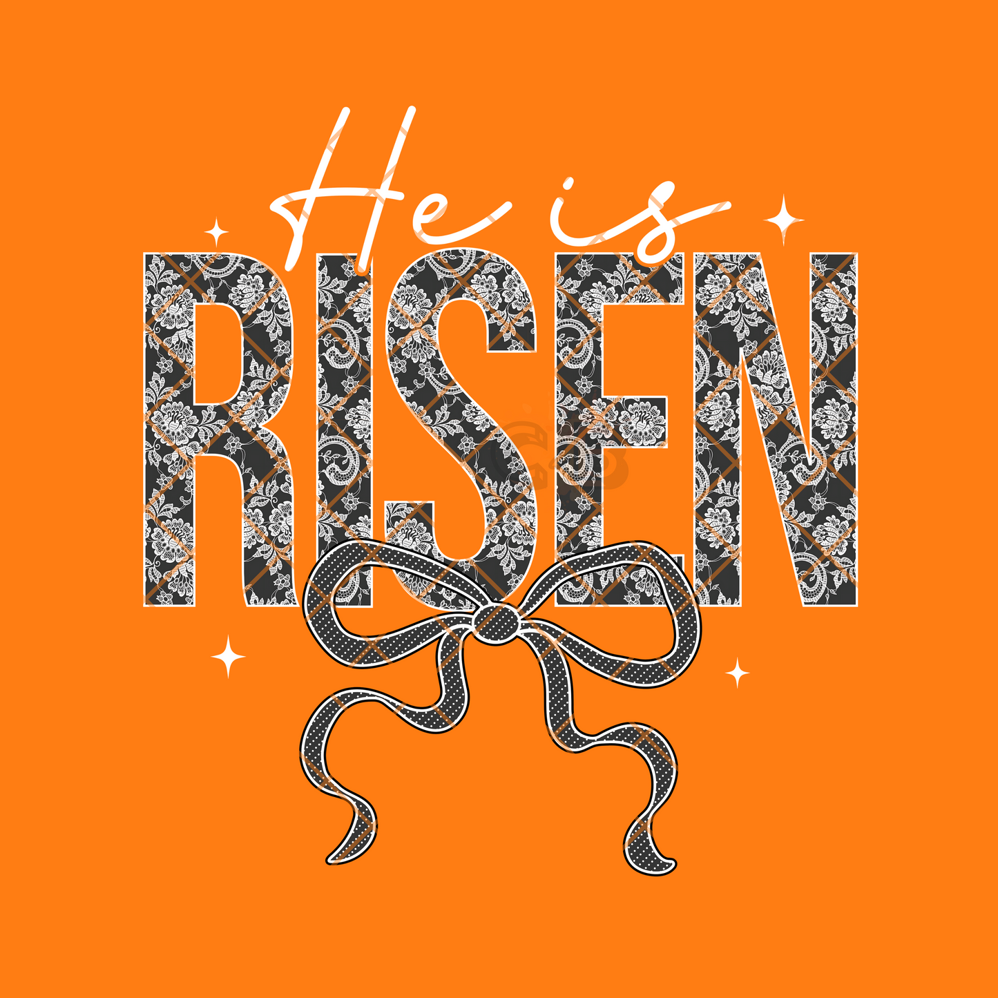 He is risen lace bow DTF transfer-high quality transfer for printing