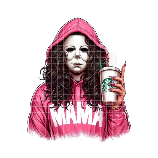 Halloween MAMA Pink Hoodie PNG