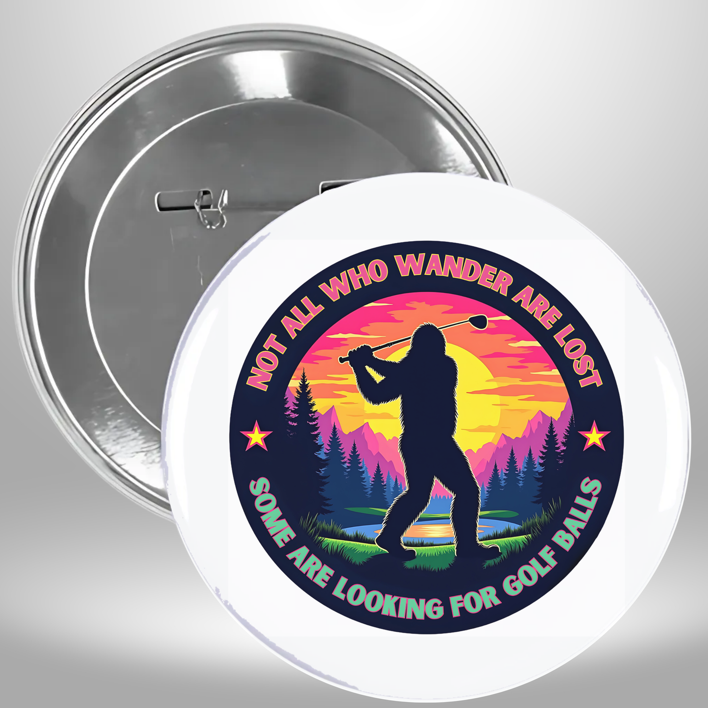 Looking For Golfballs Pinback Button