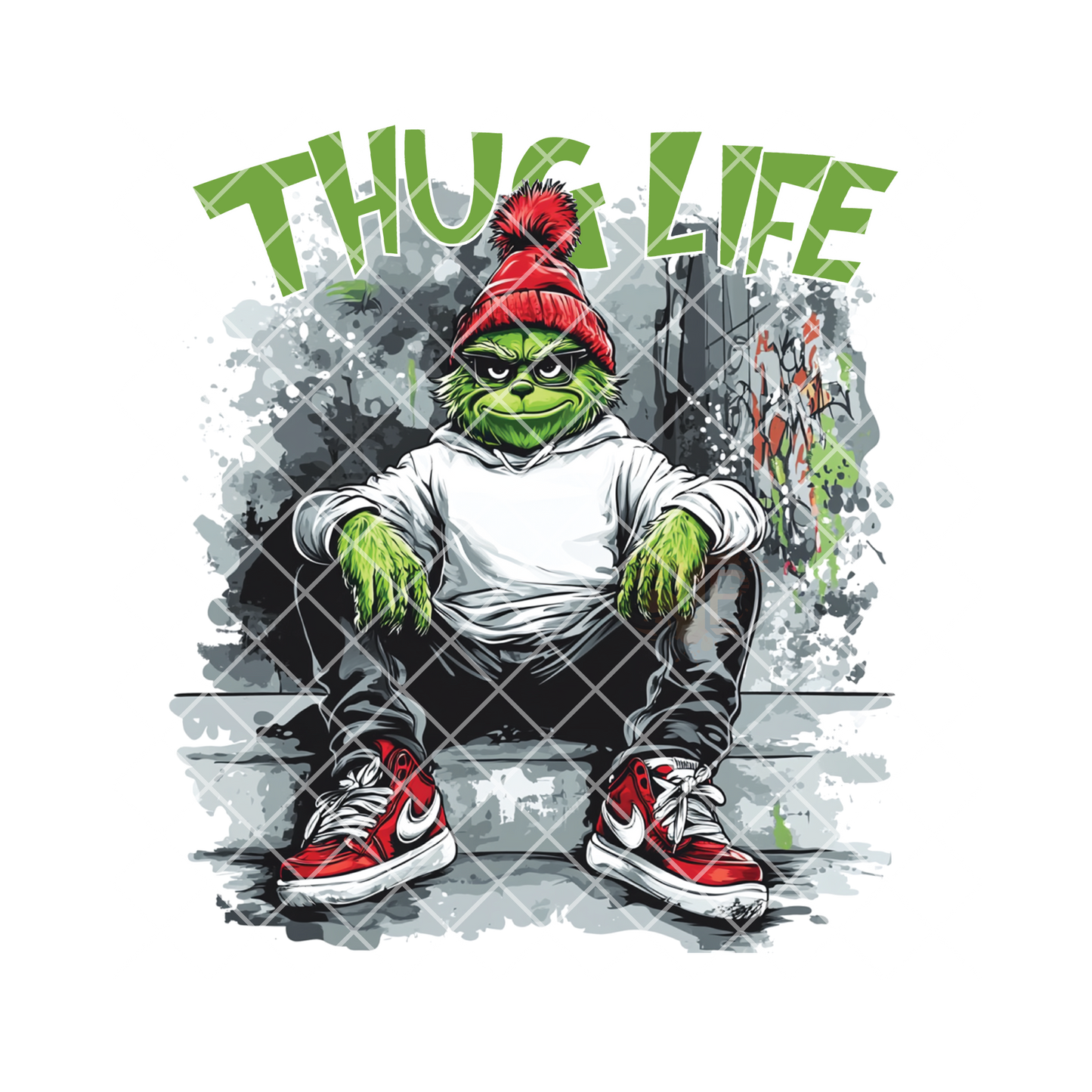 Thug Life Green Man PNG