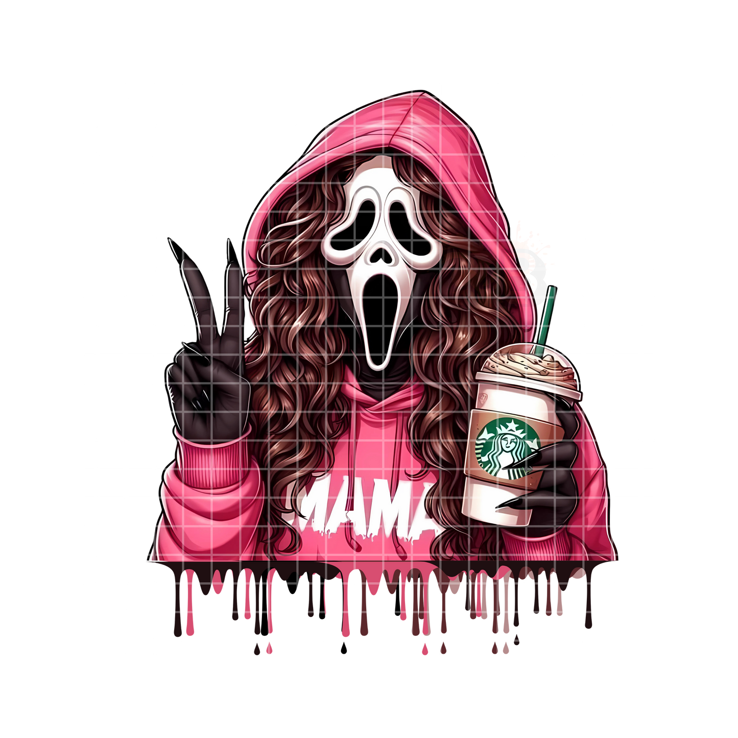 Ghostface MAMA Brown Hair PNG