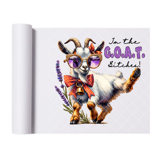 Im The Goat - Direct Print Film Transfer for T-Shirts, Cotton, Polyester & Blends - High-Quality Print