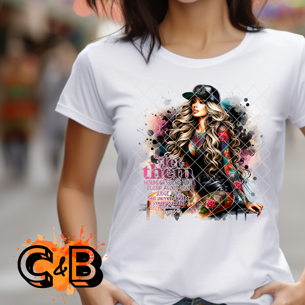 Let them babe pinks DTF transfer-high quality transfer for printing