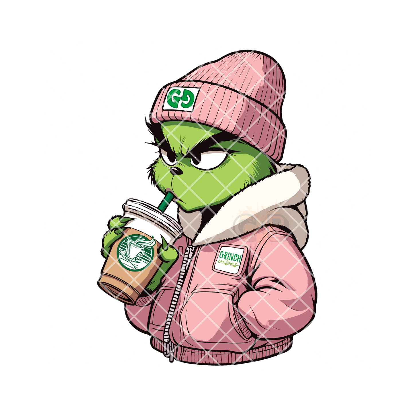 Green Gal Vibe Pink PNG