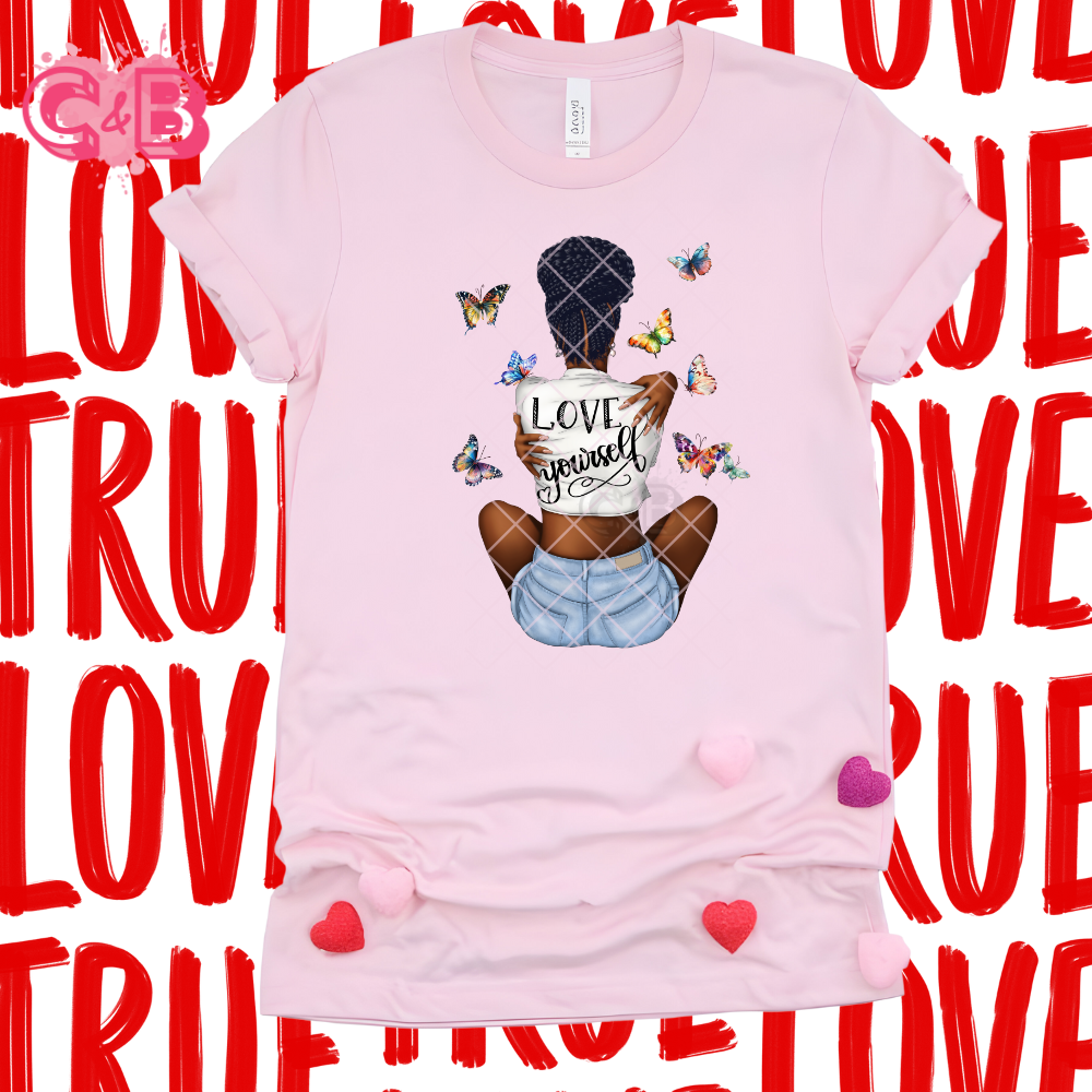 Love yourself babe butterflies PNG