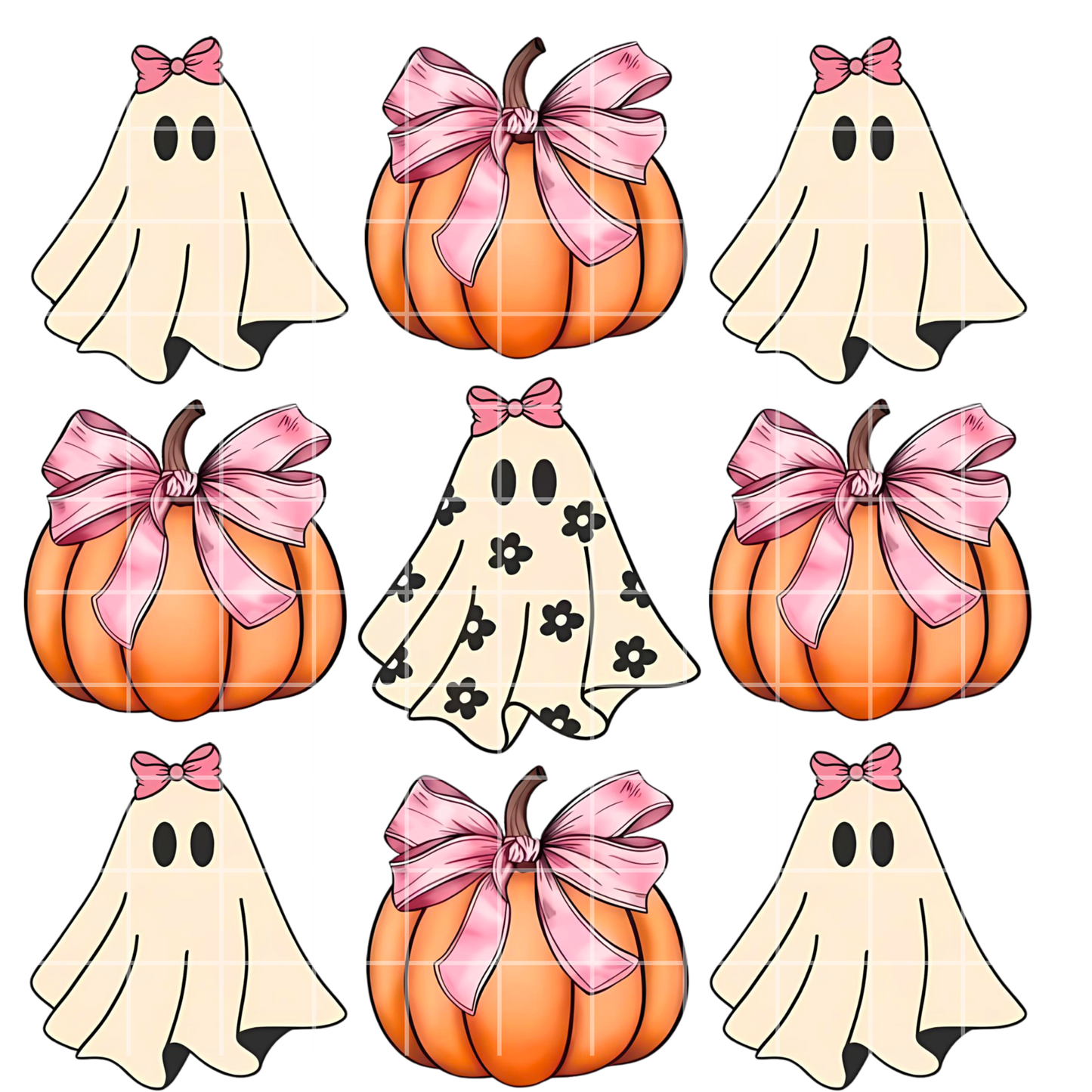 Ghosts, Pumpkins And Bows T-Shirt