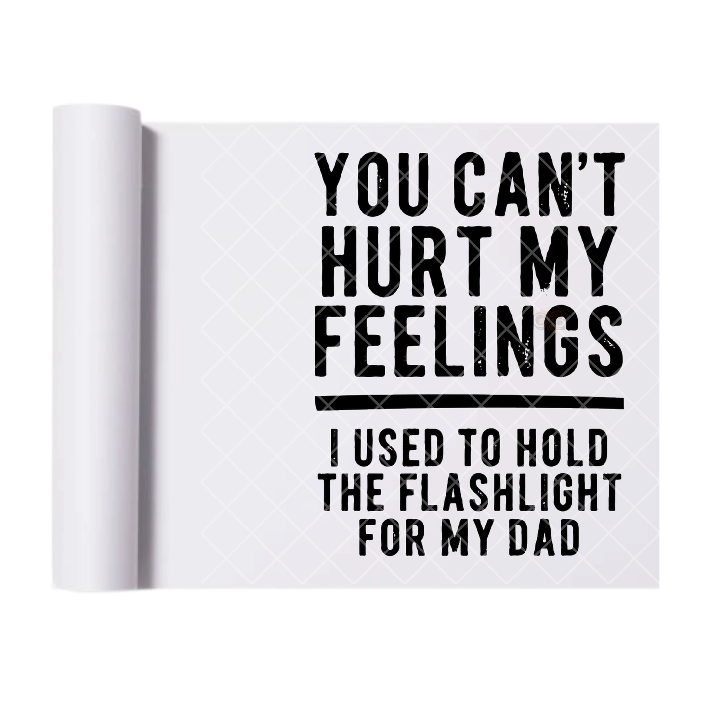 You Can't Hurt My Feelings - Direct Print Film Transfer for Trendy T-Shirts, Cotton, Polyester & Blends - High-Quality Print