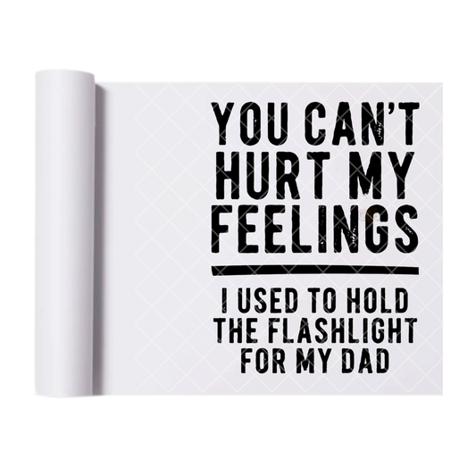 You Can't Hurt My Feelings - Direct Print Film Transfer for Trendy T-Shirts, Cotton, Polyester & Blends - High-Quality Print