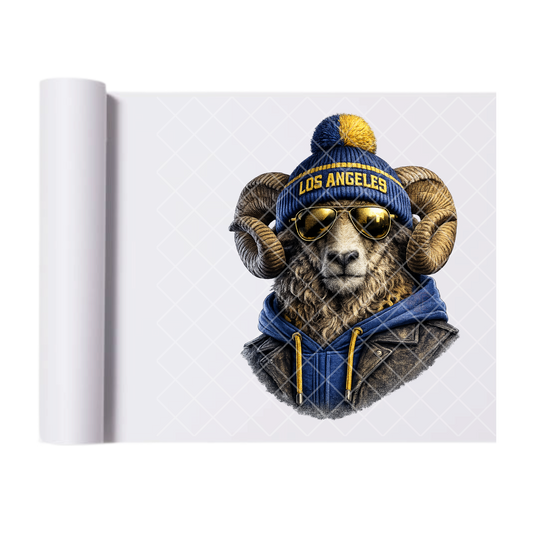 Los Angeles Football - Direct Print Film Transfer for T-Shirts, Cotton, Polyester & Blends - High-Quality Print