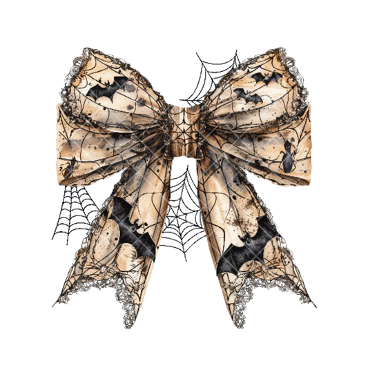 Haunted Halloween Bow Webs PNG File