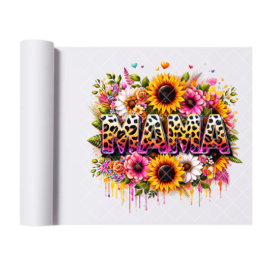 Mama Hombre Pink Cheatah Print - Direct Print Film Transfer for T-Shirts, Cotton, Polyester & Blends - High-Quality Print