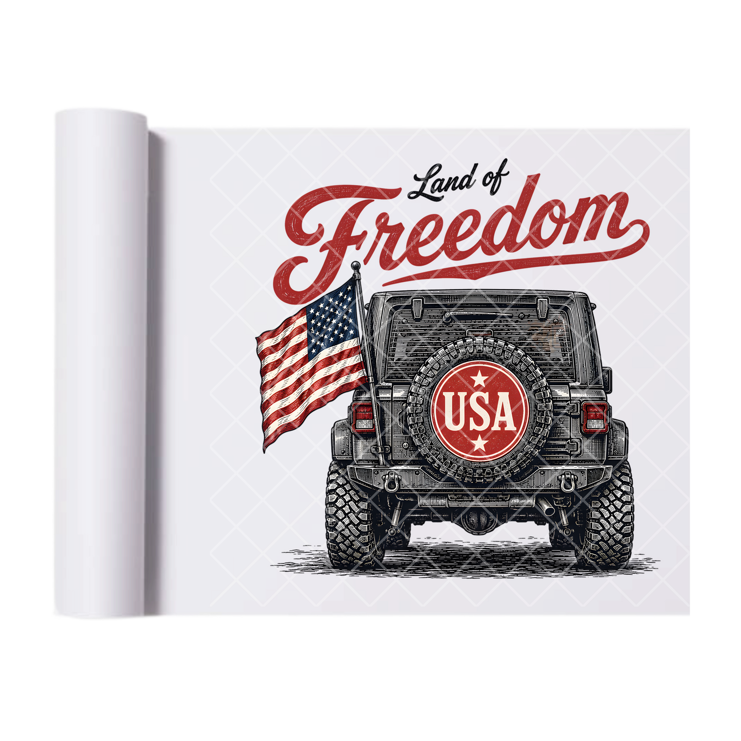 Off Road SUV USA - Direct Transfer Print, Ready To Press For T-Shirts, Cotton, Polyester & Blends - Tshirt Business Quality