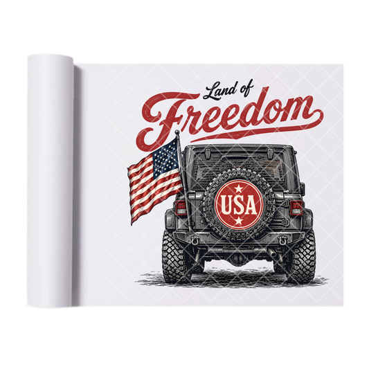 Off Road SUV USA - Direct Transfer Print, Ready To Press For T-Shirts, Cotton, Polyester & Blends - Tshirt Business Quality