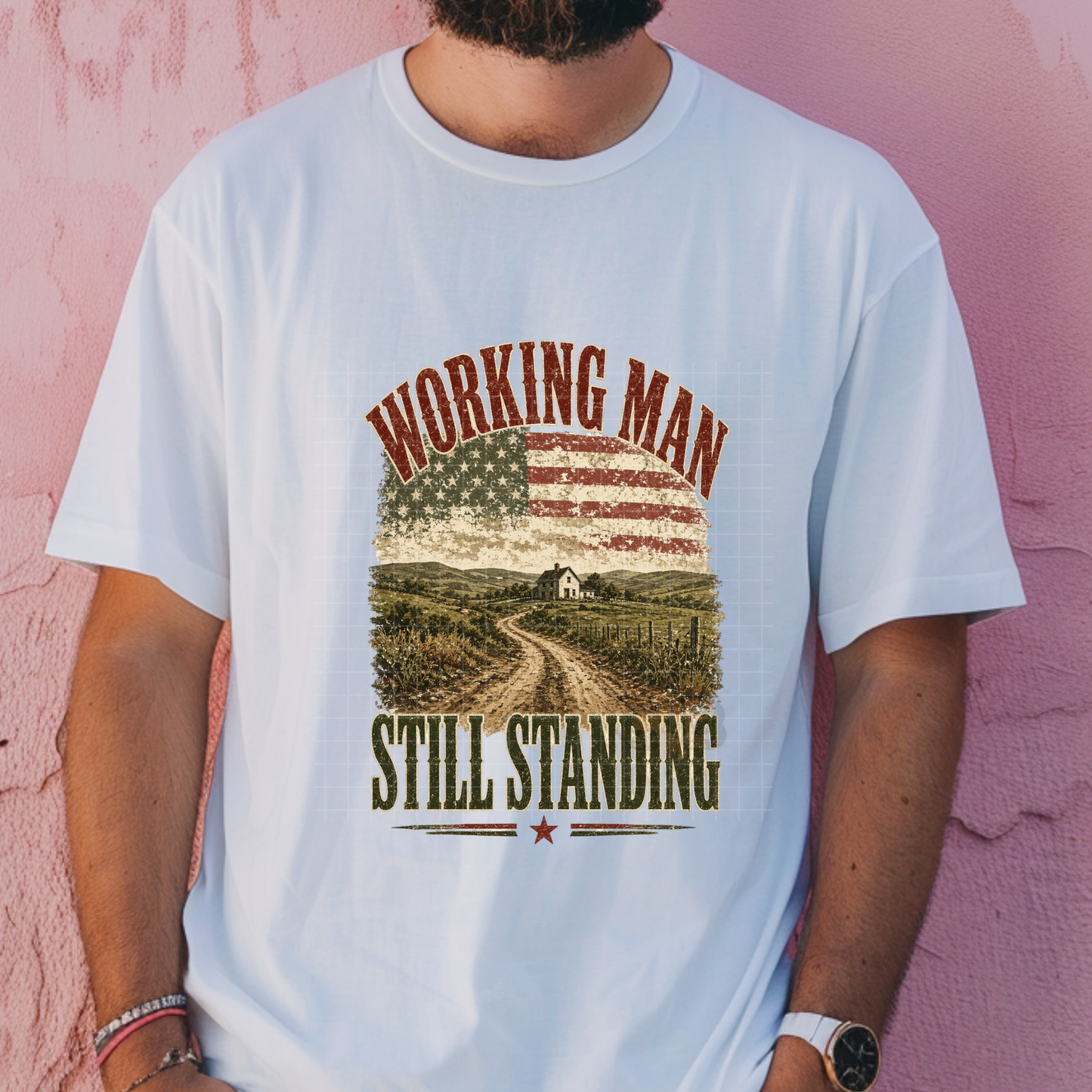Working Man Still Standing - Premium Graphic Trendy T-Shirt for Casual Wear