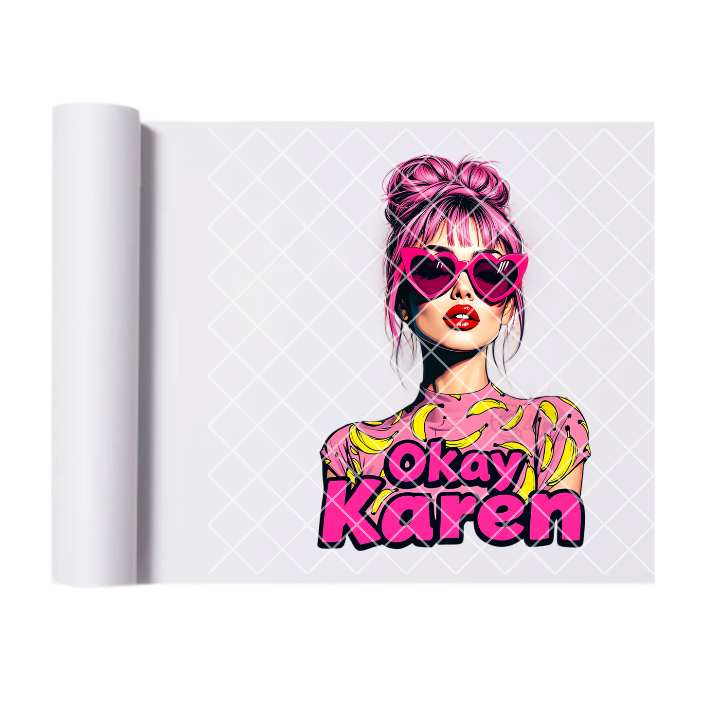 hello karen babe wirh bananas DTF transfer-high quality transfer for printing