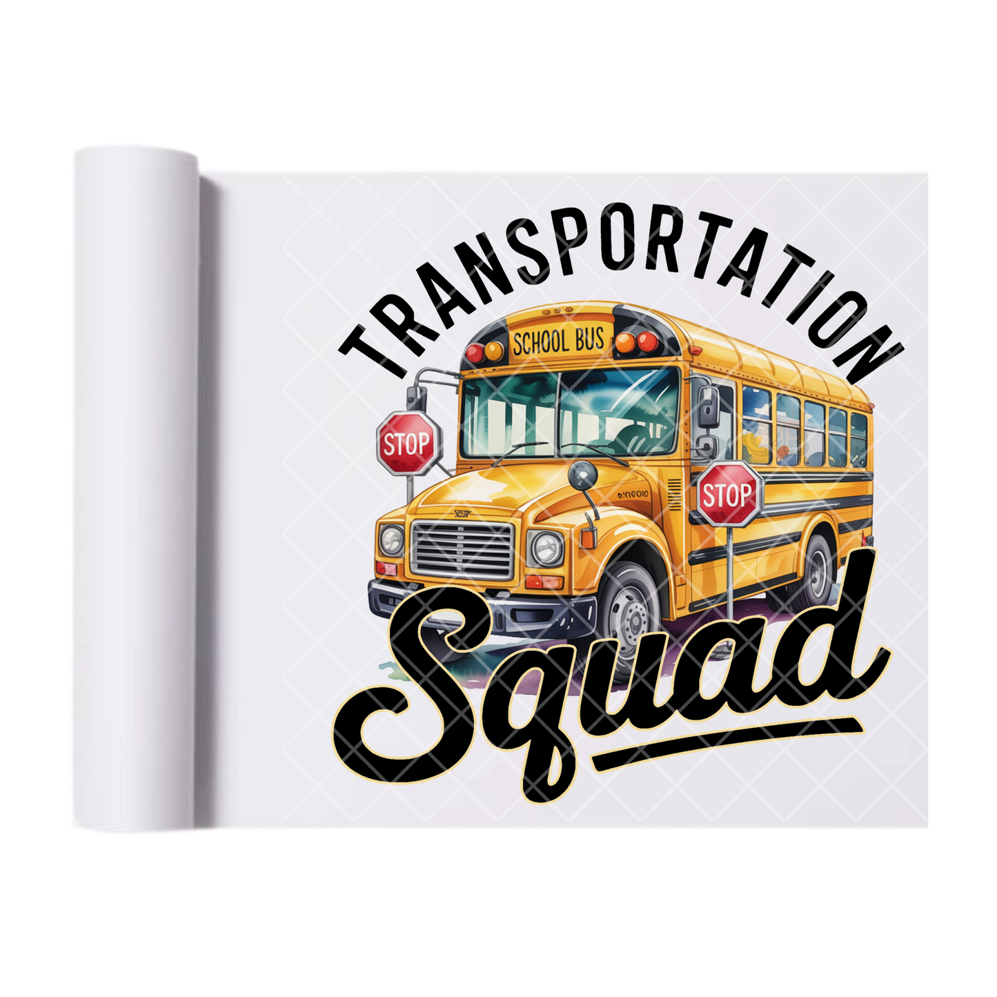 Transportation Club School Bus Driver - Direct Print Film Transfer for T-Shirts, Cotton, Polyester & Blends - High-Quality Print