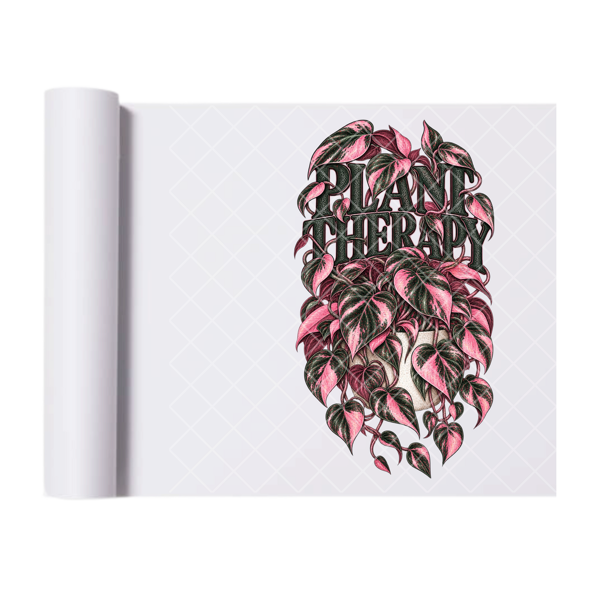 Plant Therapy Pink Princess Philodendron - Ready To Press Print Transfer for Apparel, Cotton, Polyester & Blends - High-Quality Print- Commercial Grade