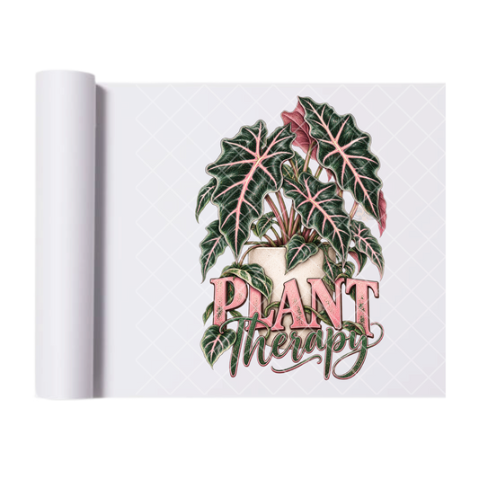Plant Therapy Pink Alocasia - Ready To Press Print Transfer for Apparel, Cotton, Polyester & Blends - High-Quality Print- Commercial Grade