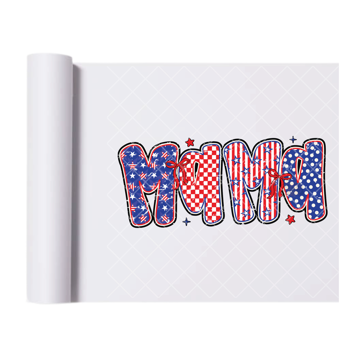 Patriotic Mama - Direct Transfer Print, Ready To Press For T-Shirts, Cotton, Polyester & Blends - Tshirt Business Quality