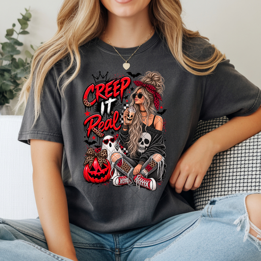 Creep It Real Blondie - Premium Graphic T-Shirt for Casual Wear