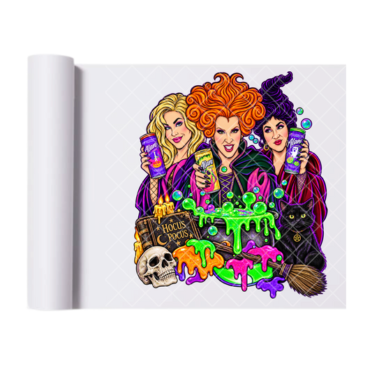 Alani & Hocus Pocus - Ready To Press Print Transfer for Apparel, Cotton, Polyester & Blends - High-Quality Print- Commercial Grade