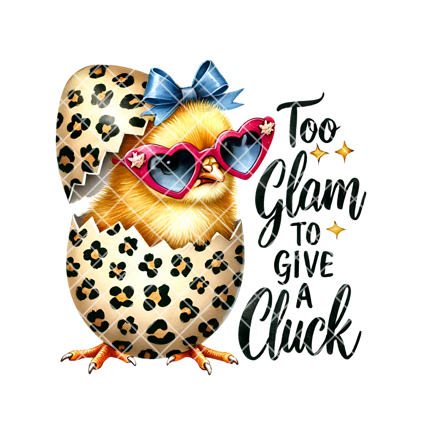 Too Glam Clucking Chick PNG
