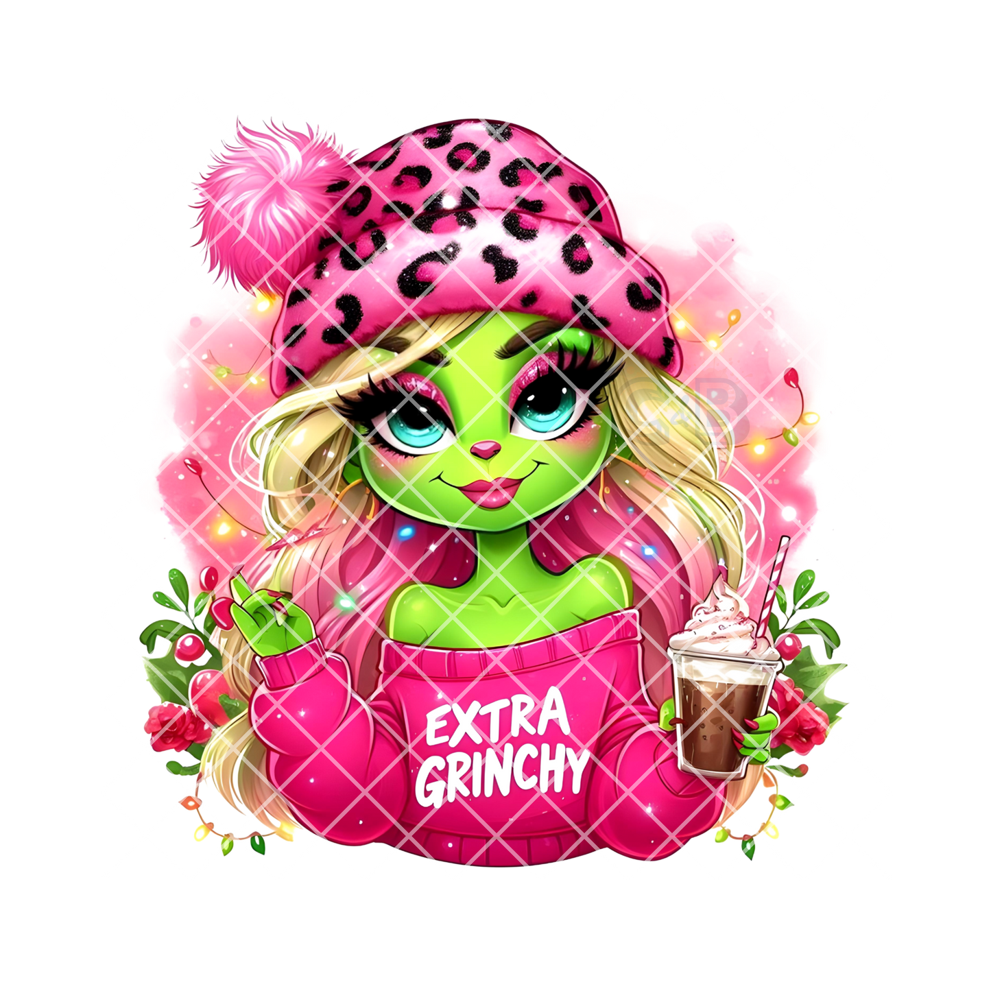 Extra Green Girl Pink PNG