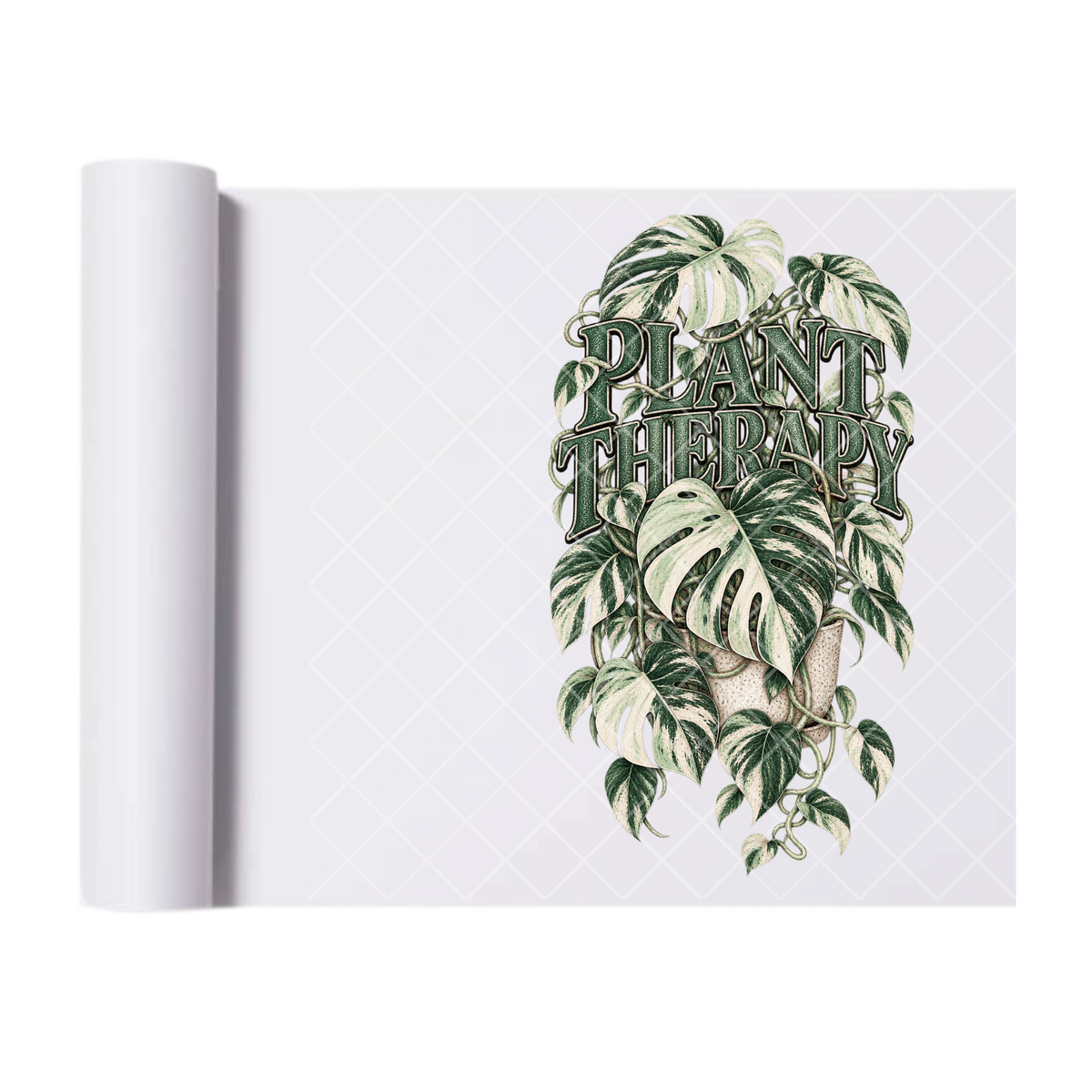 Plant Therapy Variegated Monstera - Ready To Press Print Transfer for Apparel, Cotton, Polyester & Blends - High-Quality Print- Commercial Grade