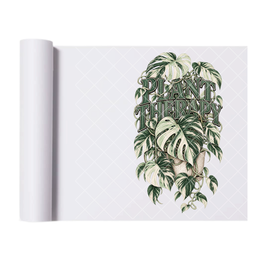 Plant Therapy Variegated Monstera - Ready To Press Print Transfer for Apparel, Cotton, Polyester & Blends - High-Quality Print- Commercial Grade