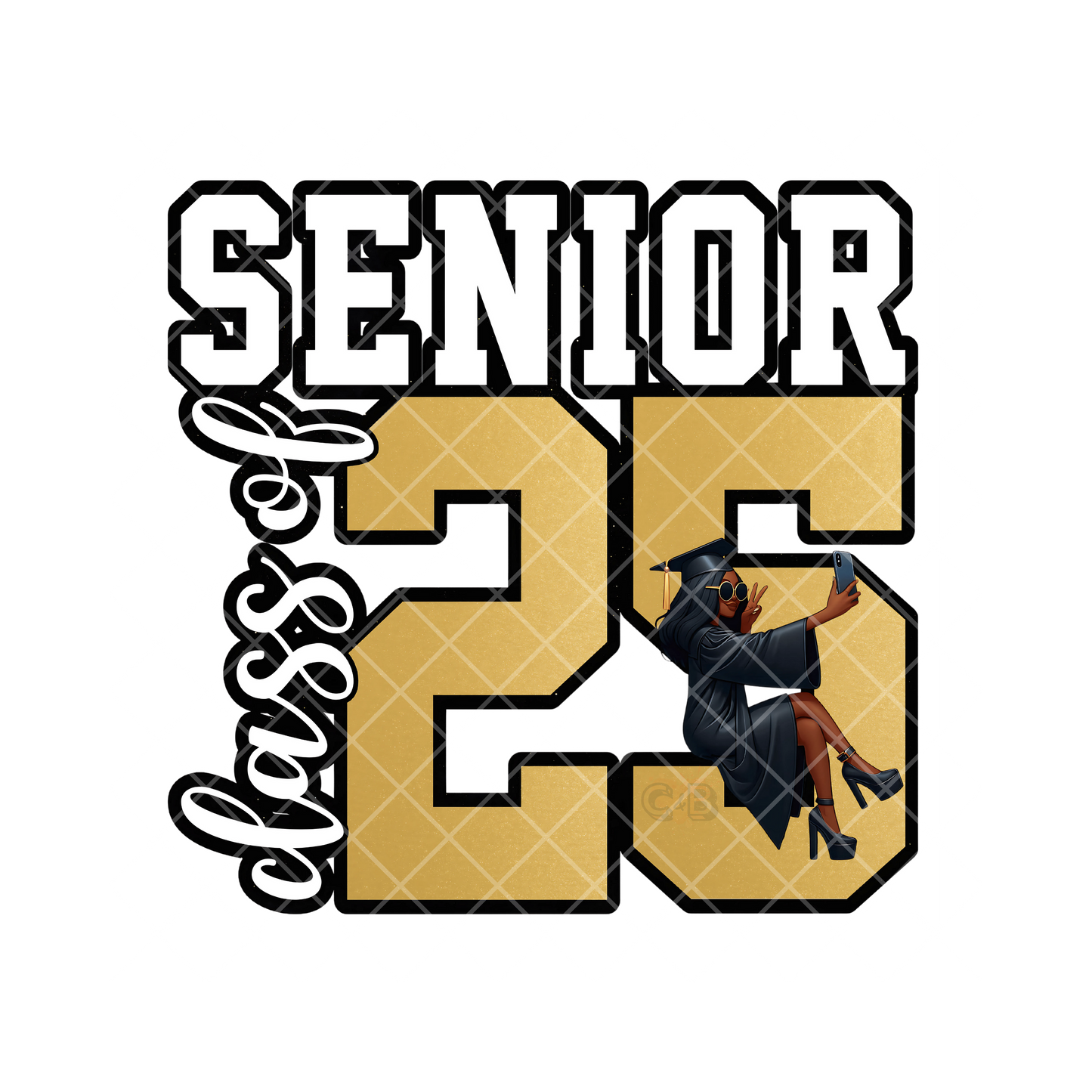 Class of 2025 Ebony Senior PNG
