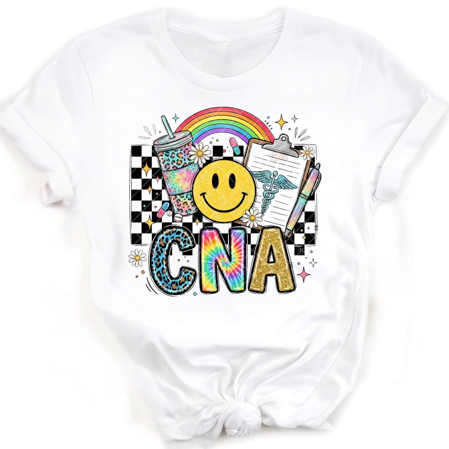 Rainbow CNA Smiley - Premium Graphic T-Shirt for Casual Wear