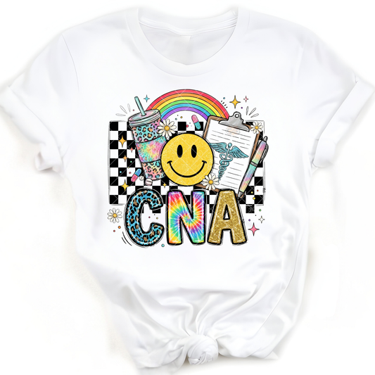 Rainbow CNA Smiley - Premium Graphic T-Shirt for Casual Wear