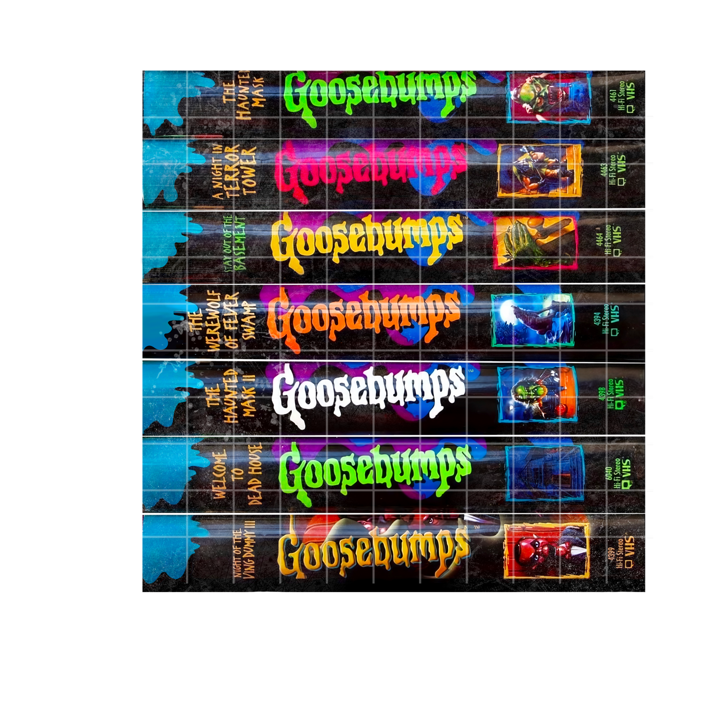 Goosebumps VHS Stack PNG