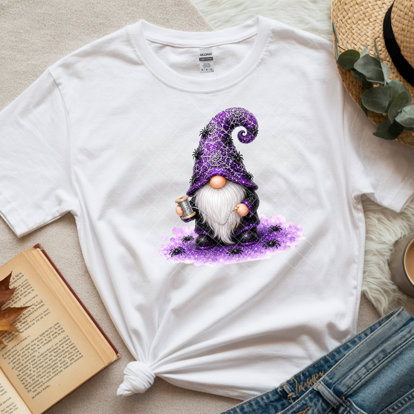 Spider Halloween Gnome - Premium Graphic T-Shirt for Casual Wear