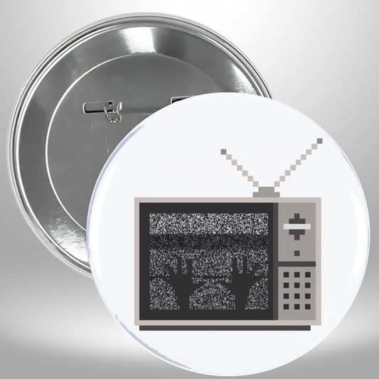 8 Bit Spooky TV Pinback Button