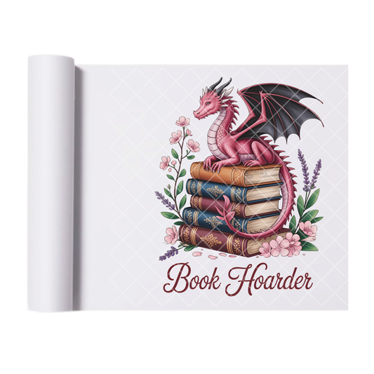 Book Hoarder - Ready To Press Print Transfer for Apparel, Cotton, Polyester & Blends - High-Quality Print- Commercial Grade