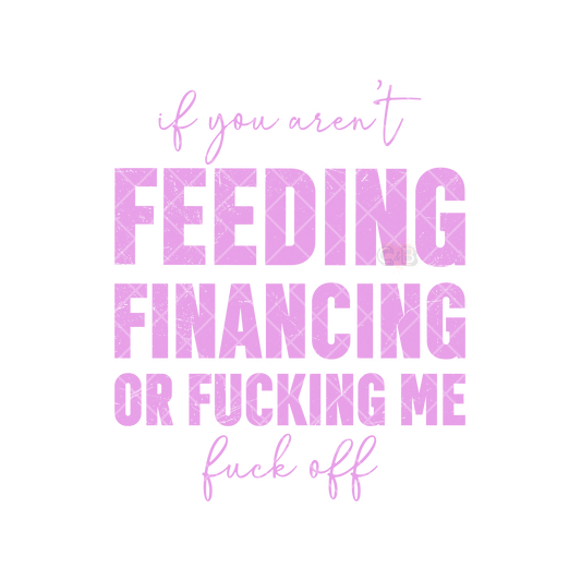 You Aren’t Feeding Or Financing Me PNG
