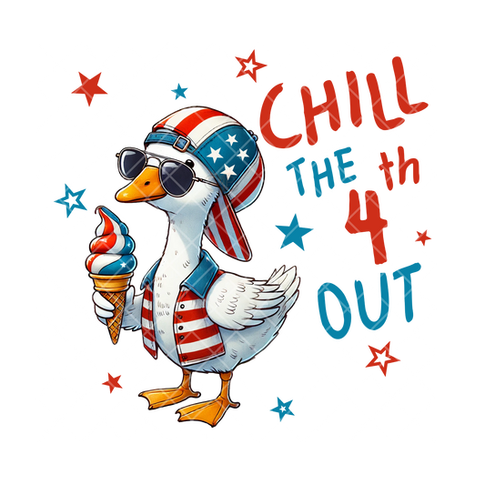 Chill The 4th Out Duck PNG