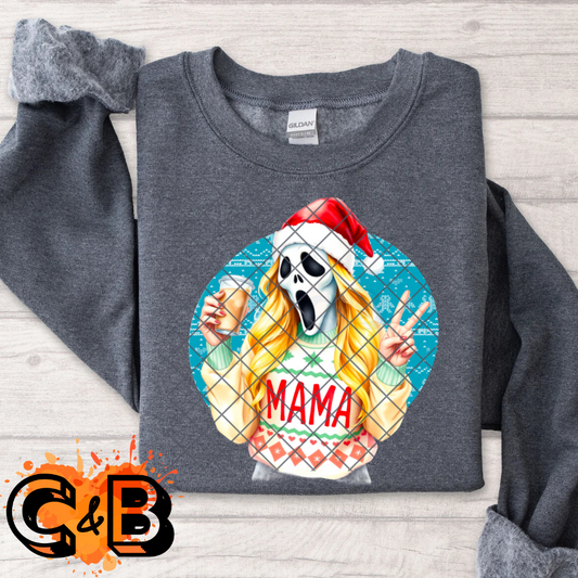 Ghostface christmas mama blue T Shirt