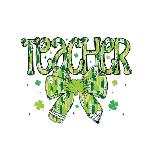 Saint Patrick’s Teacher Bow Pencil PNG
