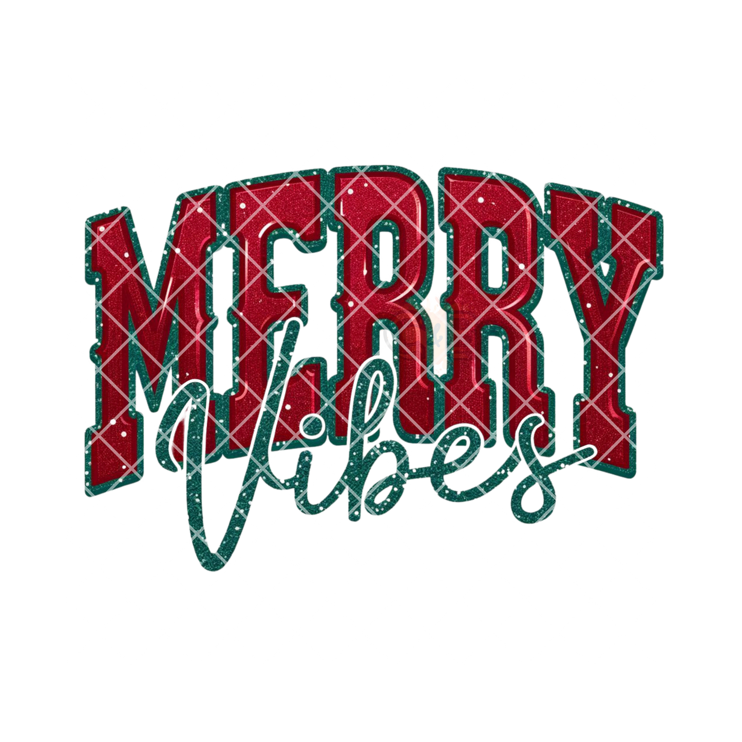 Merry Vibes Red Green PNG