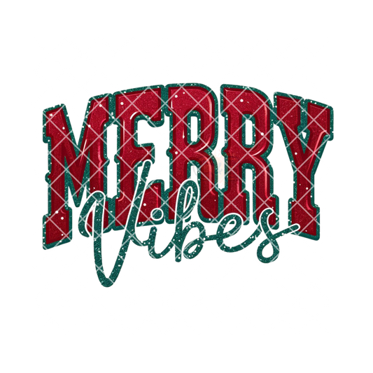 Merry Vibes Red Green PNG