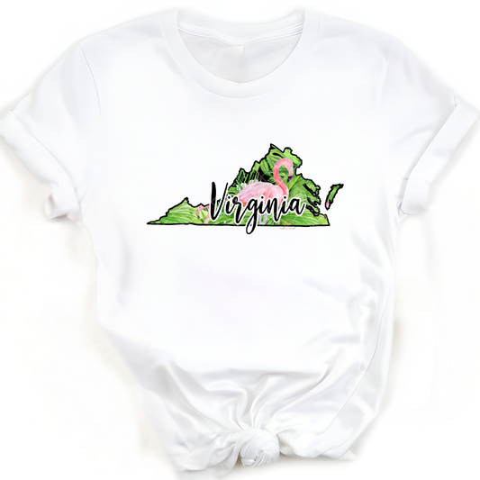 Virginia Green Flamingo - Premium Graphic Trendy T-Shirt for Casual Wear