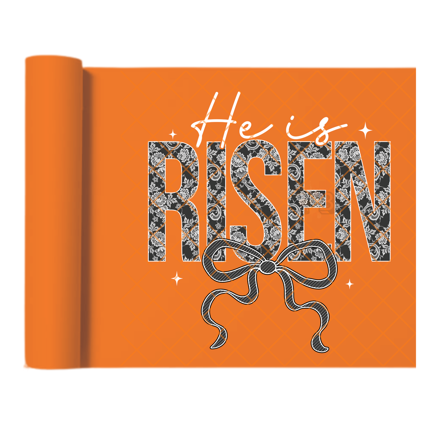 He is risen lace bow DTF transfer-high quality transfer for printing