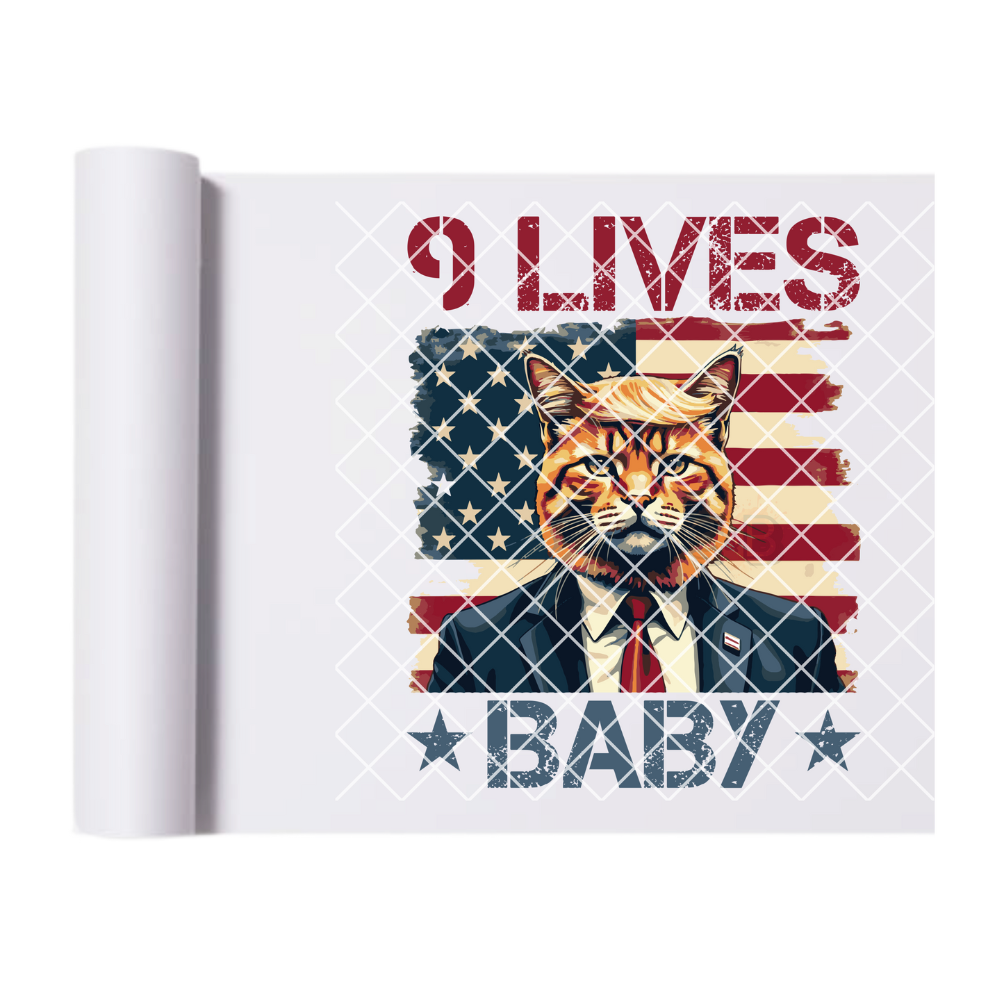 9 Lives Baby DTF Transfer