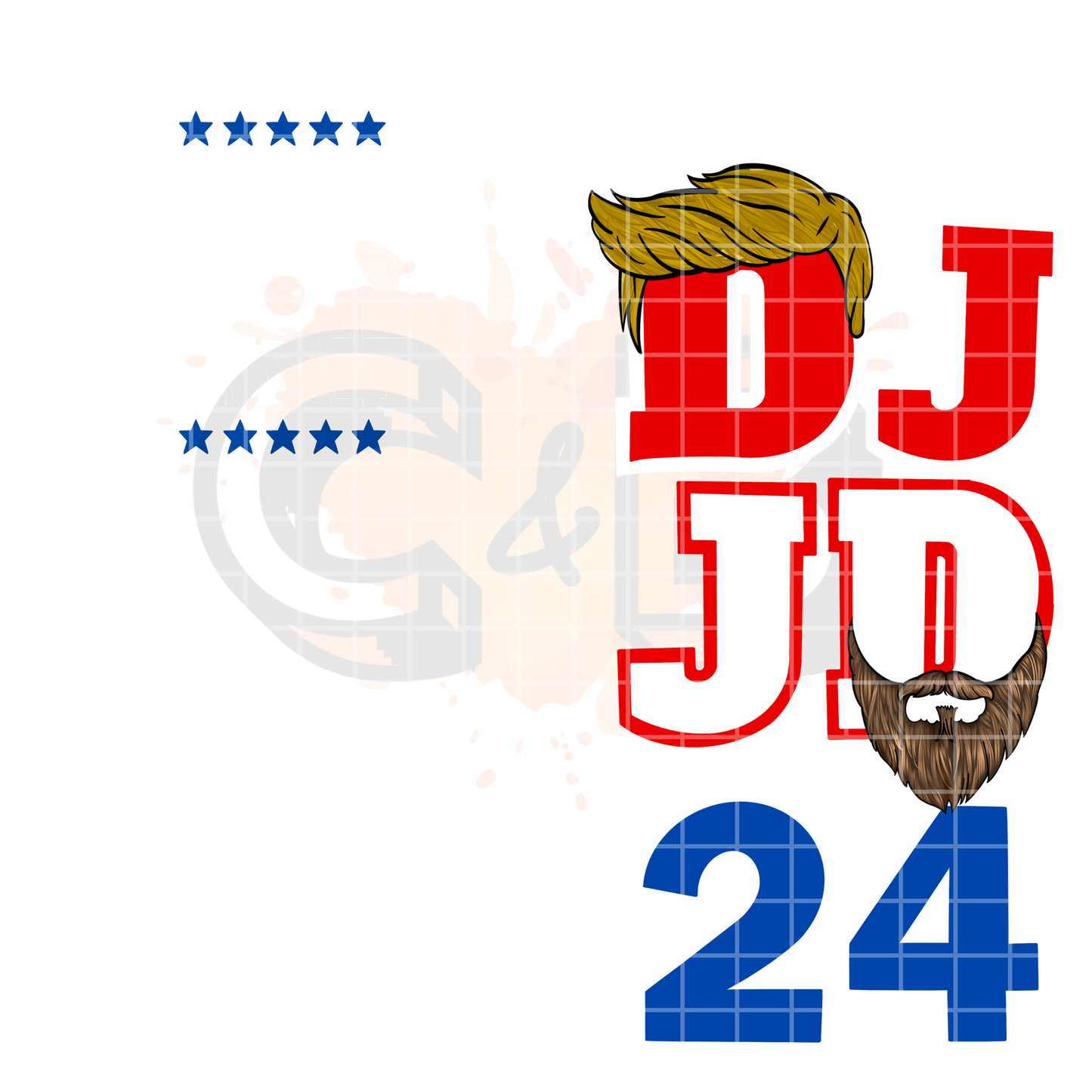 DJ JD 24 Hair/ front & back PNG